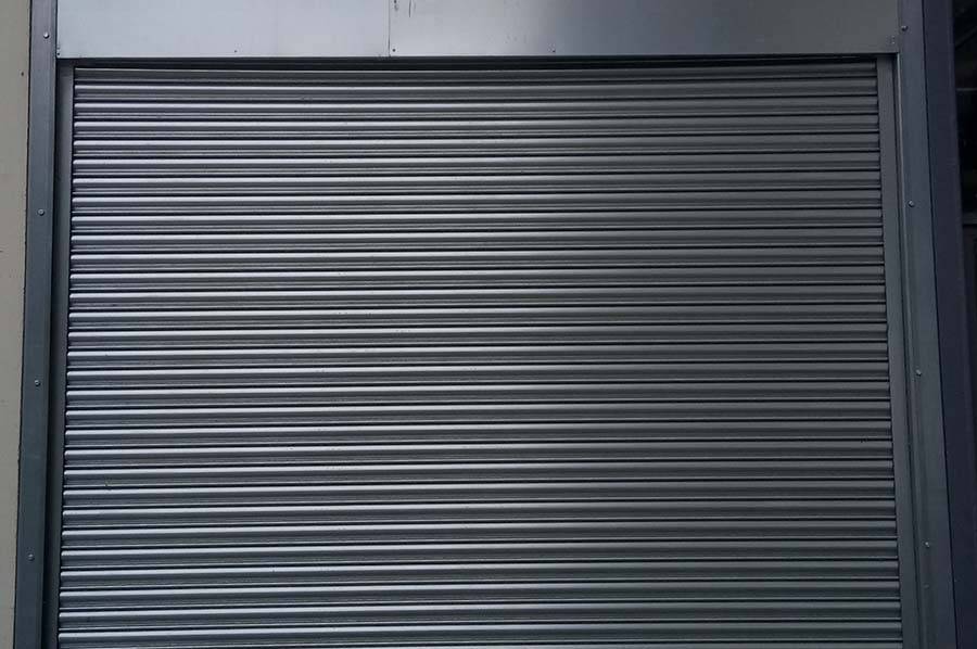 grey roller shutter door
